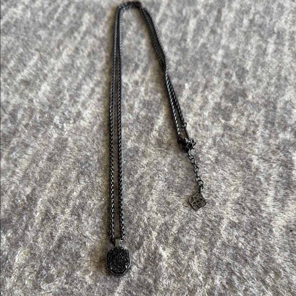 Kendra Scott Black Pendant Necklace
